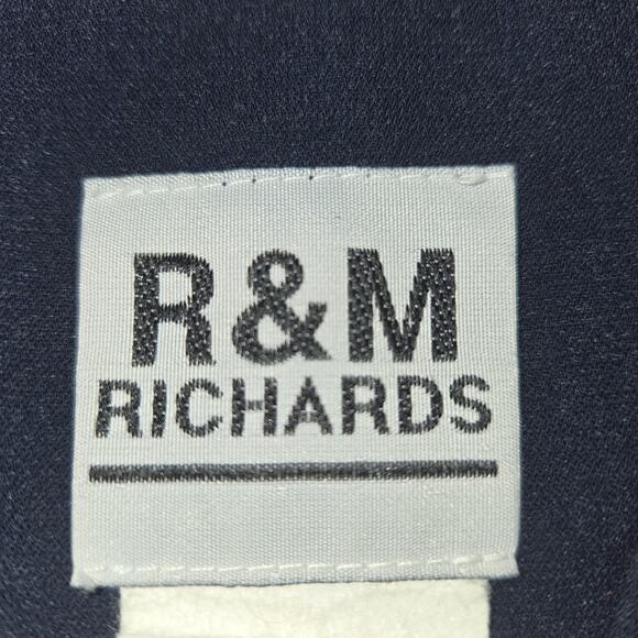 R&M Richards Womens Size 18 Twofer Blouse Patchwork Artsy Classic Glam Metallic - Picture 2 of 11